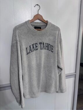 Lake Tahoe Plush Terry Cloth Pullover - Light Gray
